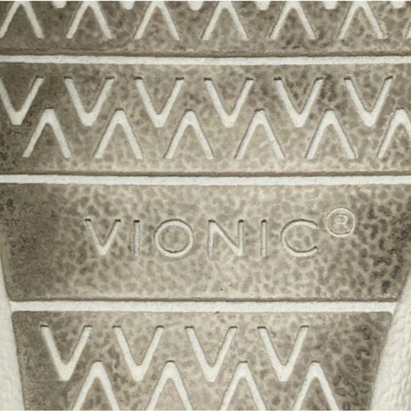 Vionic Jacey Orthaheel Navy Blue Gray Leather Wedge Slip On Shoe Size 11 - Picture 8 of 8